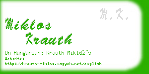 miklos krauth business card